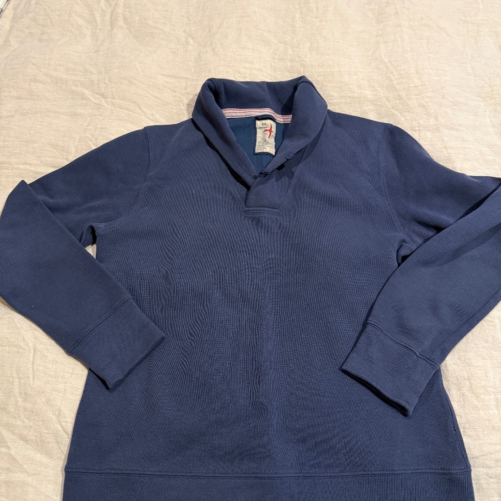 Relwen Shawl Collar Sweatshirt, Navy, Medium